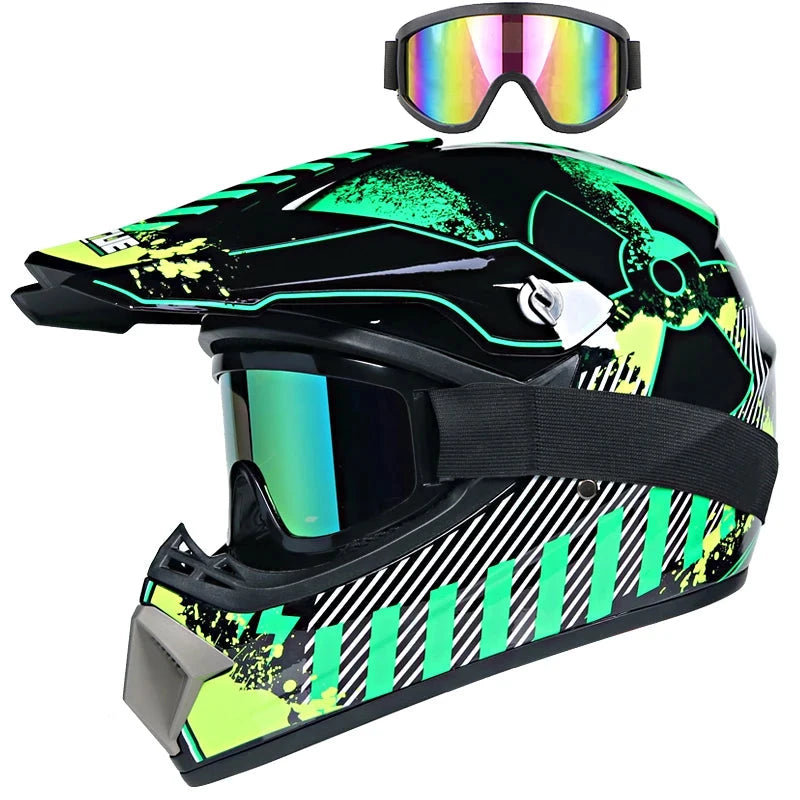 Capacete de MTB e Downhill + Oculos de Oferta - Certificação DOT Capacete de MTB e Downhill + Oculos de Oferta - Certificação DOT